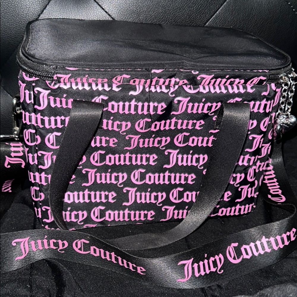 Juicy Couture Black and Pink Women's lunch Bag